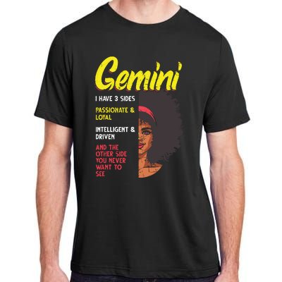 Melanin Afro Women Zodiac Sign Gemini Adult ChromaSoft Performance T-Shirt