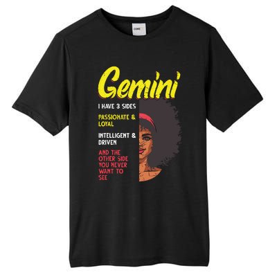 Melanin Afro Women Zodiac Sign Gemini Tall Fusion ChromaSoft Performance T-Shirt