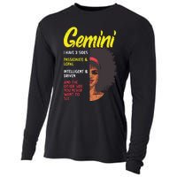 Melanin Afro Women Zodiac Sign Gemini Cooling Performance Long Sleeve Crew