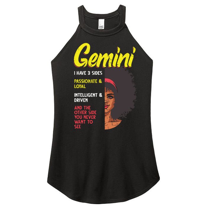 Melanin Afro Women Zodiac Sign Gemini Women’s Perfect Tri Rocker Tank