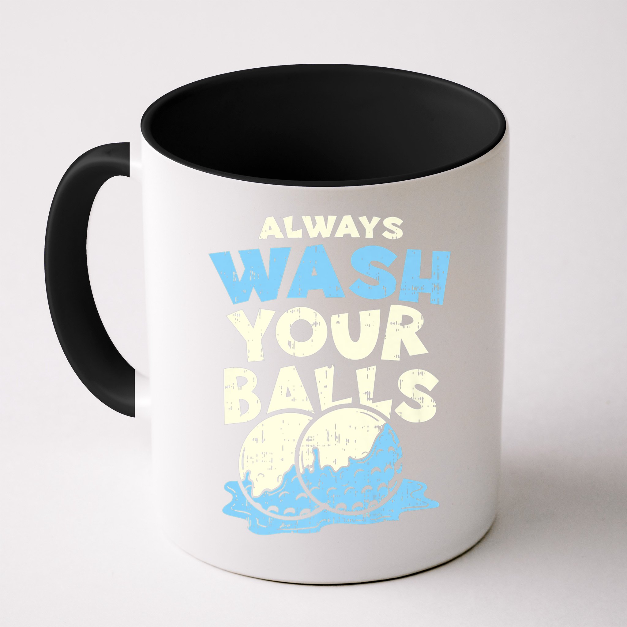 Mens Always Wash Your Balls Funny Gift Funny Joke Golf Professional Gift Mug