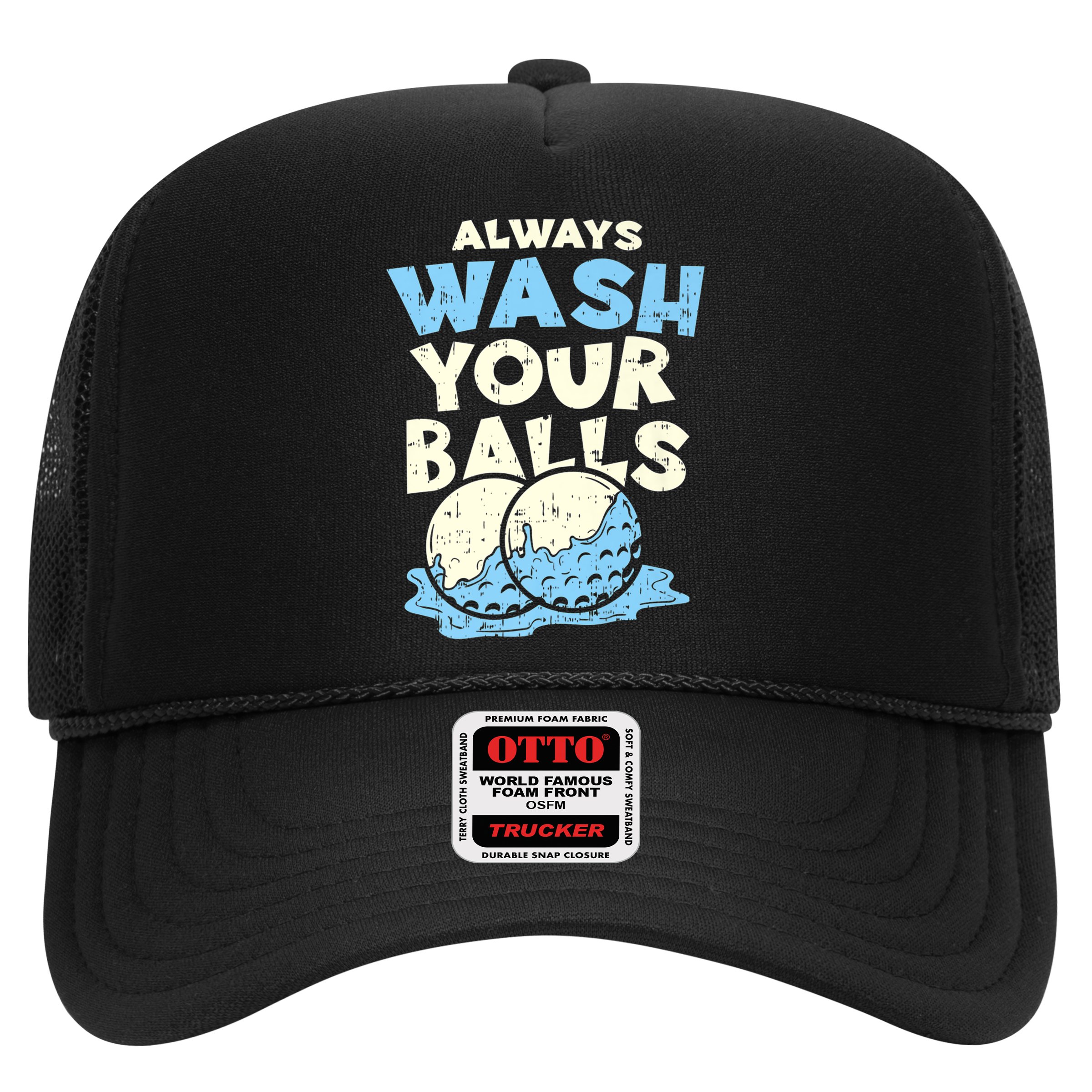 Mens Always Wash Your Balls Funny Gift Funny Joke Golf Professional Gift Hat