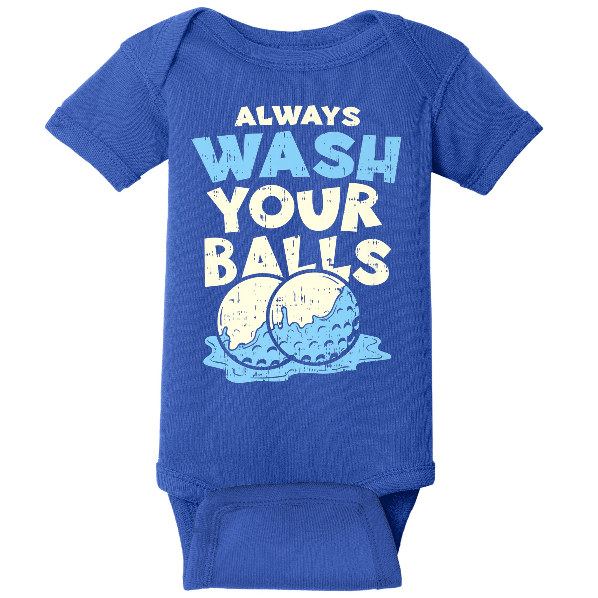Mens Always Wash Your Balls Funny Gift Funny Joke Golf Professional Gift Baby Bodysuit