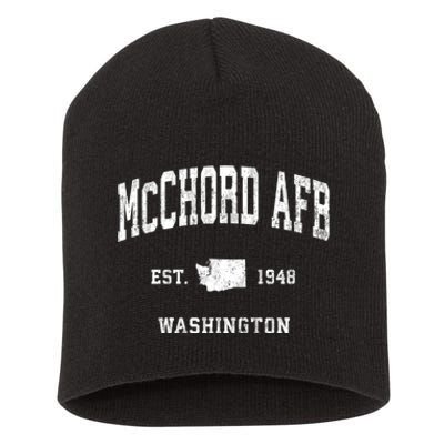 Mcchord Afb Washington Wa Vintage Athletic Short Acrylic Beanie