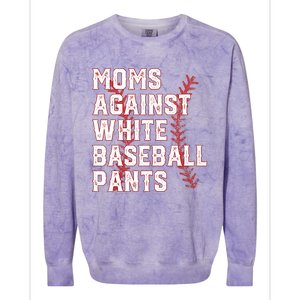 Moms Against White Baseball Pants Funny Baseball Colorblast Crewneck Sweatshirt