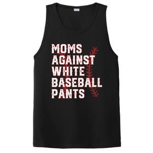 Moms Against White Baseball Pants Funny Baseball PosiCharge Competitor Tank