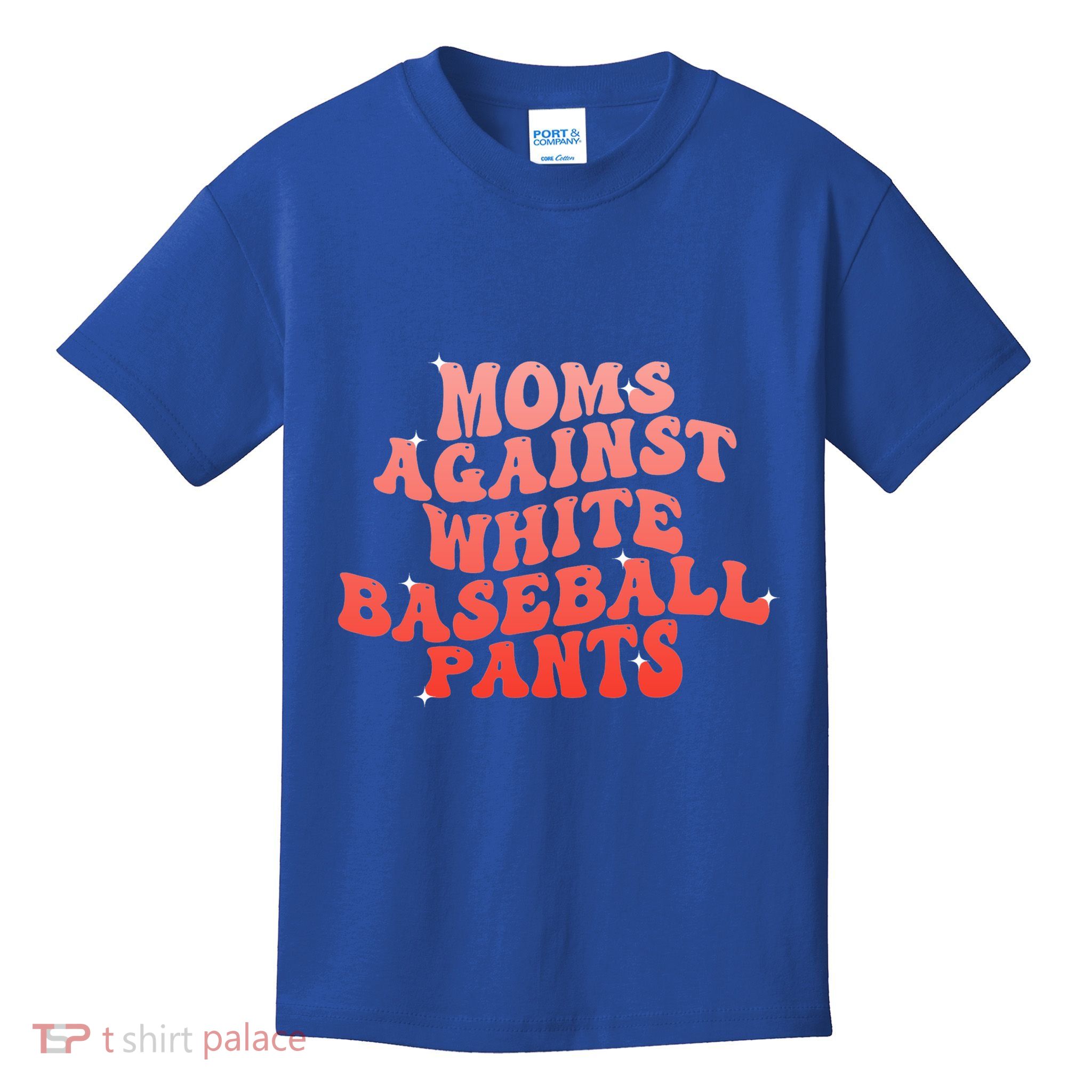 Moms Against White Baseball Pants Funny Kids T-Shirt