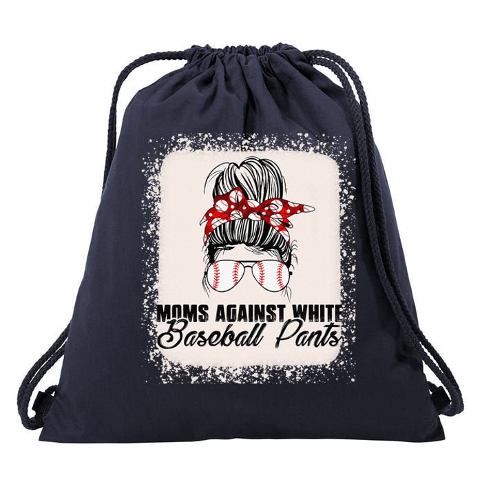 Moms Against White Baseball Pants Drawstring Bag