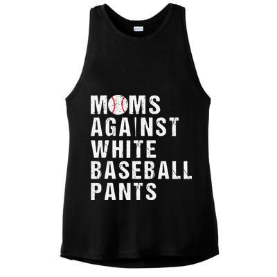Moms Against White Baseball Pants Ladies PosiCharge Tri-Blend Wicking Tank