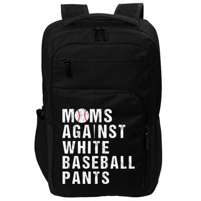 Moms Against White Baseball Pants Impact Tech Backpack