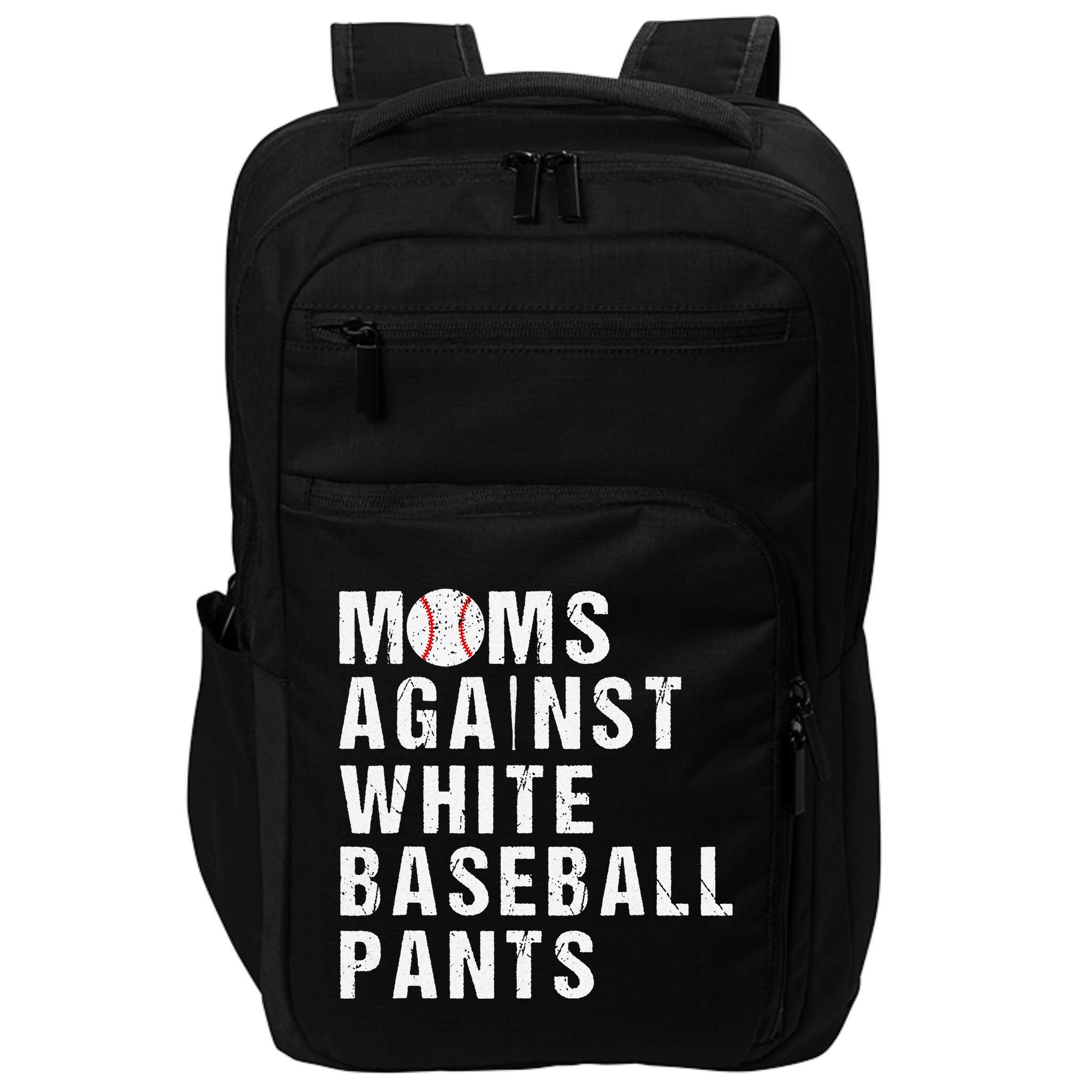 Moms Against White Baseball Pants Impact Tech Backpack