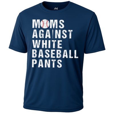 Moms Against White Baseball Pants Cooling Performance Crew T-Shirt