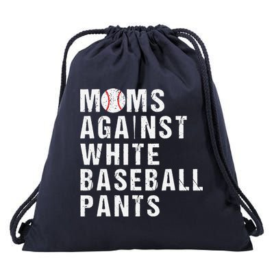 Moms Against White Baseball Pants Drawstring Bag