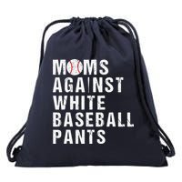 Moms Against White Baseball Pants Drawstring Bag