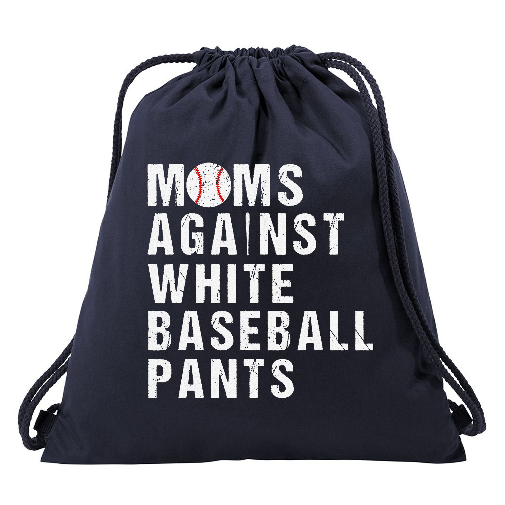 Moms Against White Baseball Pants Drawstring Bag