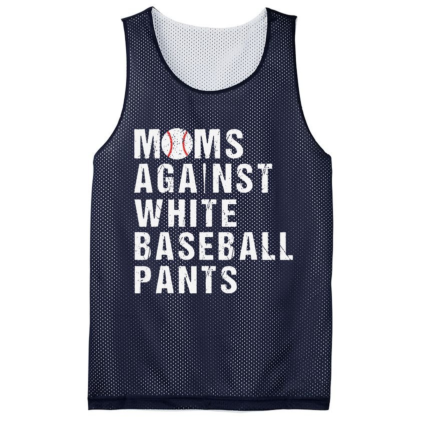 Moms Against White Baseball Pants Mesh Reversible Basketball Jersey Tank