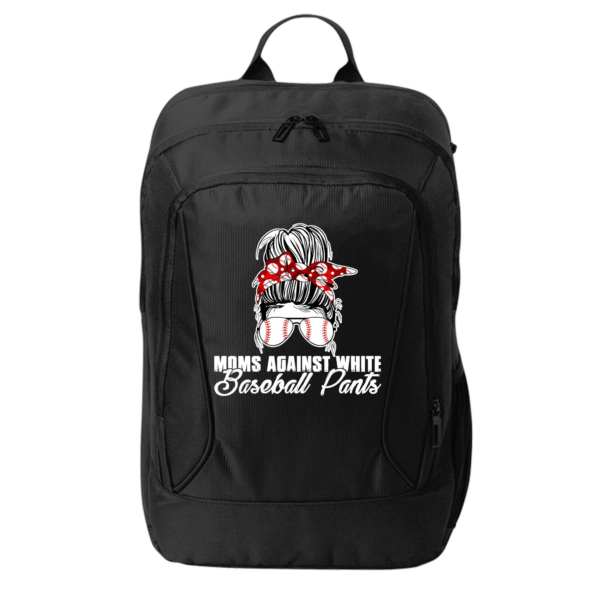 Moms Against White Baseball Pants City Backpack