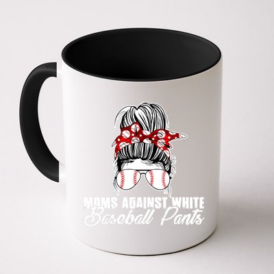 Moms Against White Baseball Pants Mug