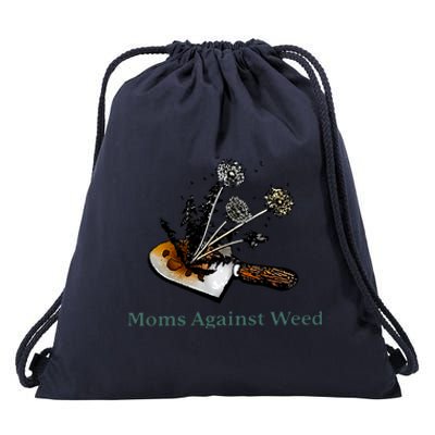 Moms Against Weed Funny For Women Drawstring Bag