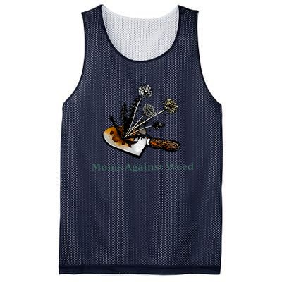 Moms Against Weed Funny For Women Mesh Reversible Basketball Jersey Tank