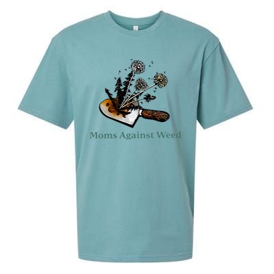 Moms Against Weed Funny For Women Sueded Cloud Jersey T-Shirt