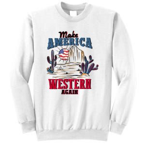 Make American Western Again Retro 4th Of July Patriotic Gift Sweatshirt