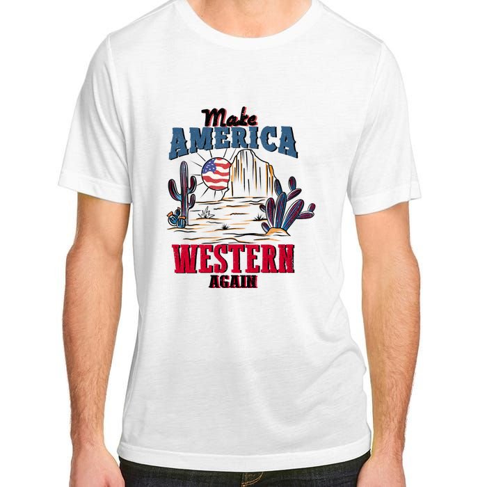 Make American Western Again Retro 4th Of July Patriotic Gift Adult ChromaSoft Performance T-Shirt