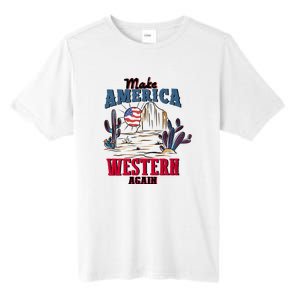 Make American Western Again Retro 4th Of July Patriotic Gift Tall Fusion ChromaSoft Performance T-Shirt