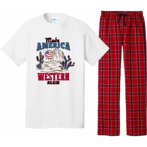 Make American Western Again Retro 4th Of July Patriotic Gift Pajama Set