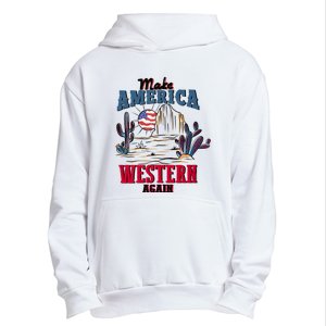 Make American Western Again Retro 4th Of July Patriotic Gift Urban Pullover Hoodie