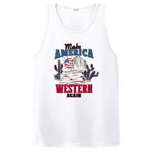 Make American Western Again Retro 4th Of July Patriotic Gift PosiCharge Competitor Tank