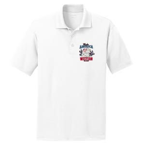 Make American Western Again Retro 4th Of July Patriotic Gift PosiCharge RacerMesh Polo