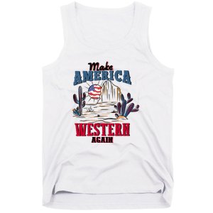 Make American Western Again Retro 4th Of July Patriotic Gift Tank Top