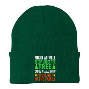 Might As Well Sleep Under The Tree Cause We All Know Im The Gift In The Family Knit Cap Winter Beanie