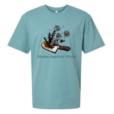 Moms Against Weed Funny For Women Sueded Cloud Jersey T-Shirt