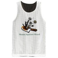 Moms Against Weed Funny For Women Mesh Reversible Basketball Jersey Tank