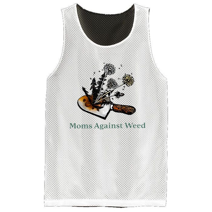 Moms Against Weed Funny For Women Mesh Reversible Basketball Jersey Tank