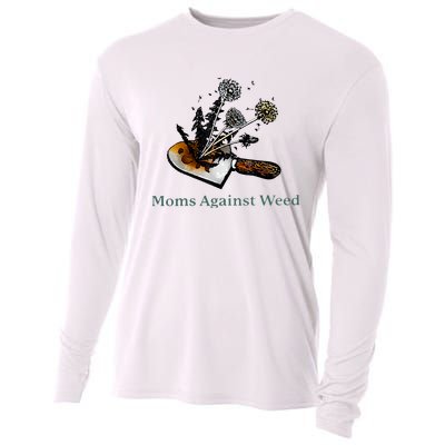 Moms Against Weed Funny For Women Cooling Performance Long Sleeve Crew