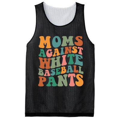 Moms Against White Baseball Pants Funny Baseball Mom Mesh Reversible Basketball Jersey Tank