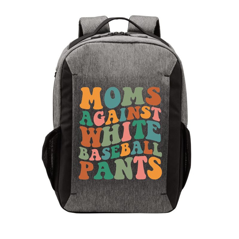 Moms Against White Baseball Pants Funny Baseball Mom Vector Backpack