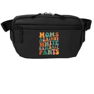 Moms Against White Baseball Pants Funny Baseball Mom Crossbody Pack