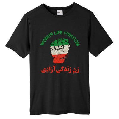 Mahsa Amini Women Life Freedom RISE WITH THE WOMEN OF IRAN Tall Fusion ChromaSoft Performance T-Shirt