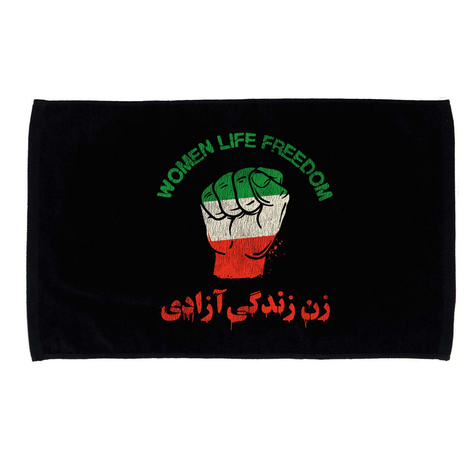 Mahsa Amini Women Life Freedom RISE WITH THE WOMEN OF IRAN Microfiber Hand Towel