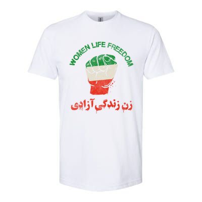 Mahsa Amini Women Life Freedom RISE WITH THE WOMEN OF IRAN Softstyle CVC T-Shirt