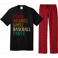 Moms Against White Baseball Pants Pajama Set