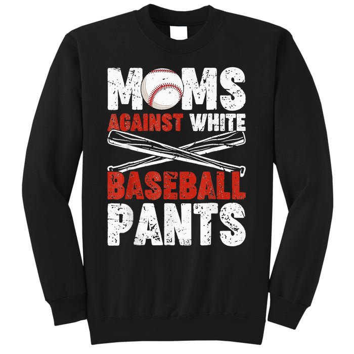 Moms Against White Baseball Pants Funny Mom Apparel Vintage Sweatshirt