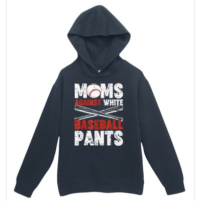 Moms Against White Baseball Pants Funny Mom Apparel Vintage Urban Pullover Hoodie