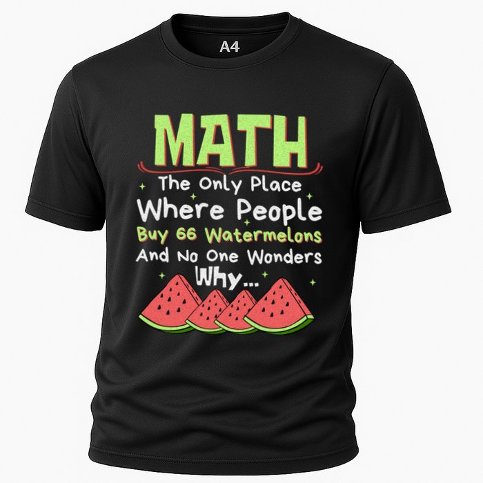 Math And Watermelons Mathematics Calculation Numbers Funny Gift Cooling Performance Crew T-Shirt