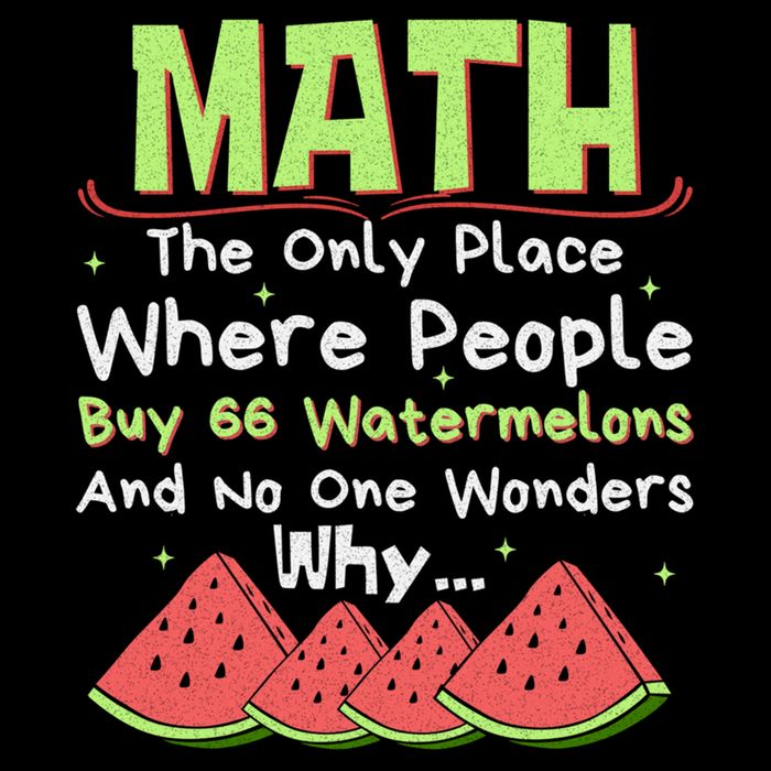 Math And Watermelons Mathematics Calculation Numbers Funny Gift Cooling Performance Crew T-Shirt