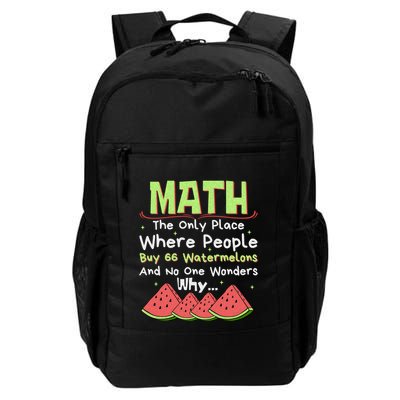 Math And Watermelons Mathematics Calculation Numbers Funny Gift Daily Commute Backpack